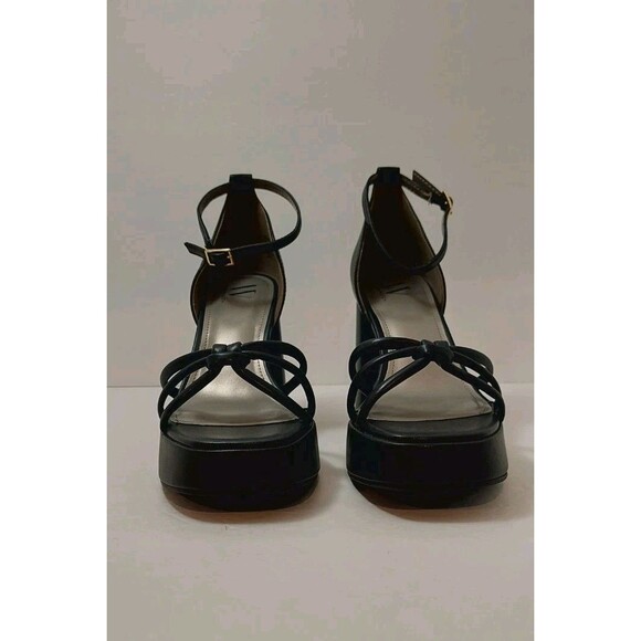 Worthington Women's Size 8 Ellsworth Heeled Sandals 8M Black Open Toe - Picture 5 of 10